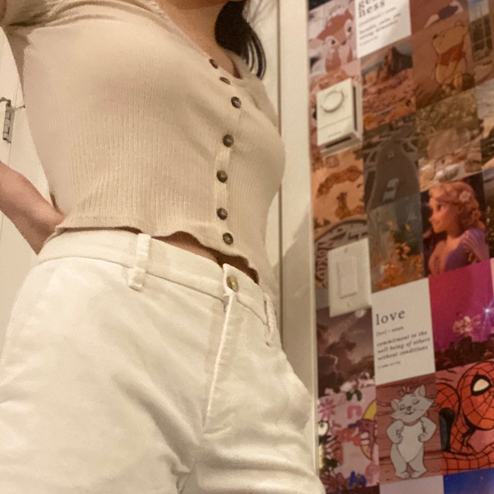 H&M Beige Button top (buttons not real)